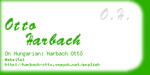 otto harbach business card